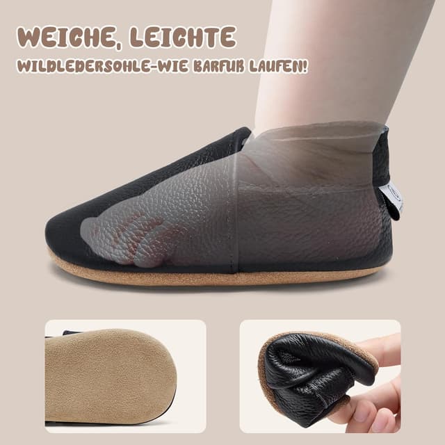 Detalle de Chausson bébé en cuir IceUnicorn 0-6 mois