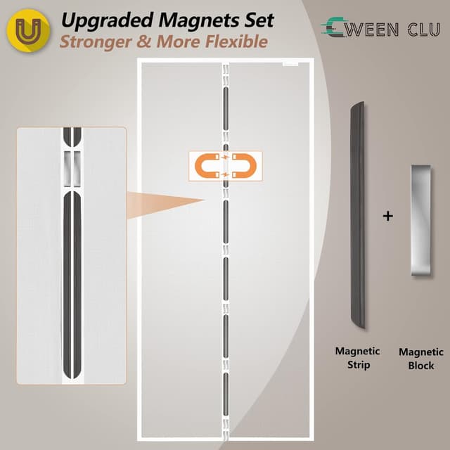 Thumbnail 3 de Zanzariera magnetica per porta 120x210 cm