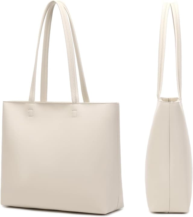 Detalle 2 de MEEGIRL Ladies Tote Bags in faux leather with zip and inner pocket (42 x 12 x 30cm)