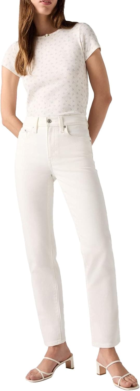 Detalle de Levi’s Damen 724 High Rise Straight Jeans – High Waist mit geradem Bein