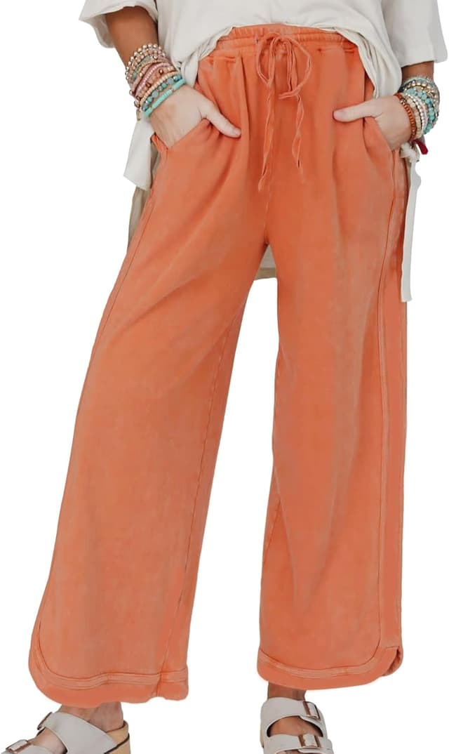 Detalle de Hixiaohe Wide Leg Sweatpants High Waist