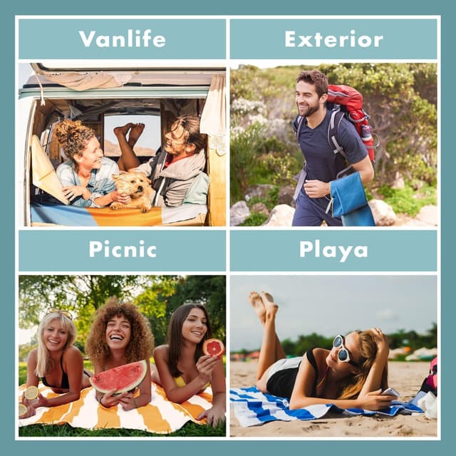 Thumbnail 4 de Blumtal Toalla Microfibra Playa 90x180 cm 🌴 Rápida y Compacta