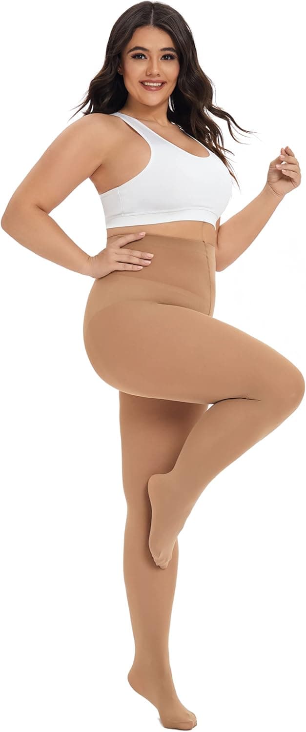 Thumbnail 5 de CozyWow Mallas talla grande cintura alta 80D 1X