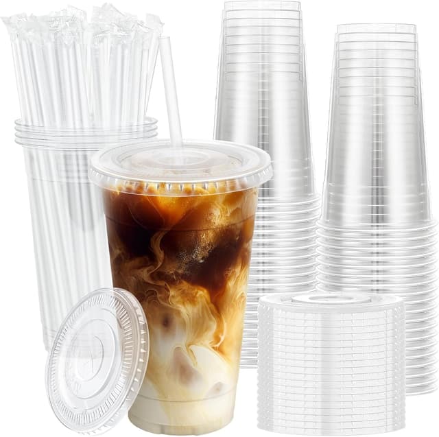 Imagen de Lamosi 20 oz Clear Plastic Cups Pack en OfertitasTOP