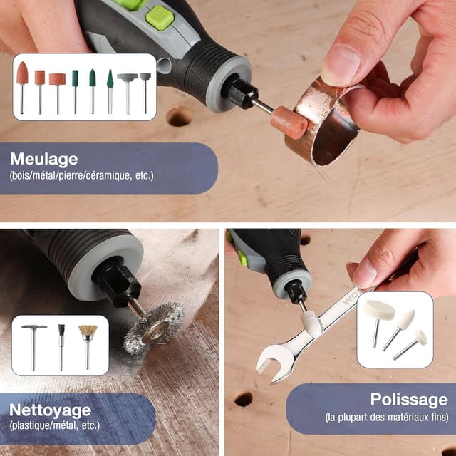 Thumbnail 6 de WORKPRO Coffret 476 accessoires pour outil rotatif