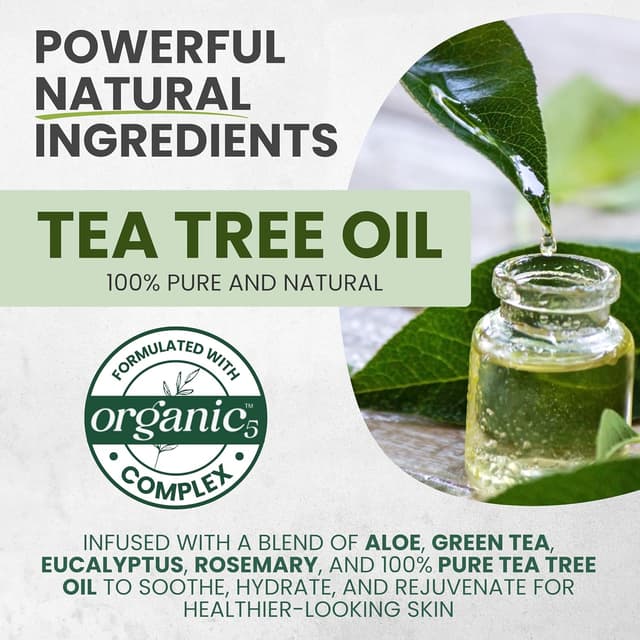 Detalle de KESMEDIK Tea Tree Body Wash MaxTherapy (2-Pack) for Itchy Skin Relief, Jock Itch & Athlete’s Foot