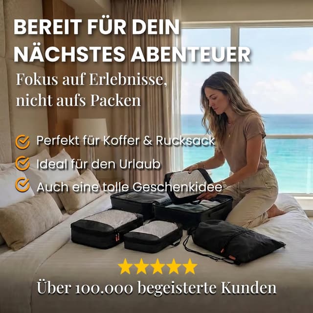 Thumbnail 5 de Packing Cubes Kompressions-Set für Koffer und Rucksack