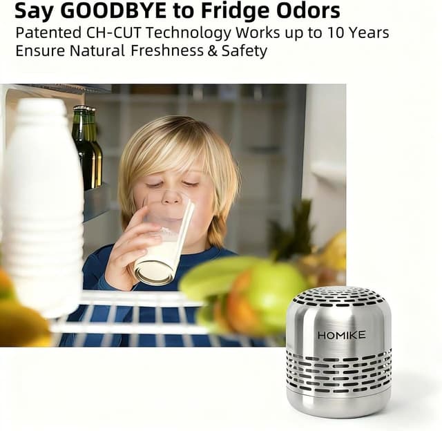 Thumbnail 1 de HOMIKE Kühlschrank-Deodorierer mit CH-CUT katalytischer Zersetzungs-Technologie (Edelstahl)