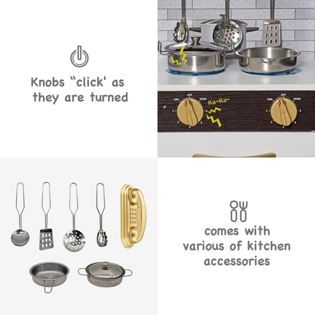 Thumbnail 3 de touch us Wooden Play Kitchen Set with Light