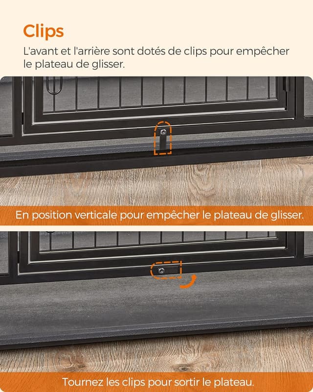 Thumbnail 6 de Feandrea PPD001B01 Cage chien 107×70×75 cm