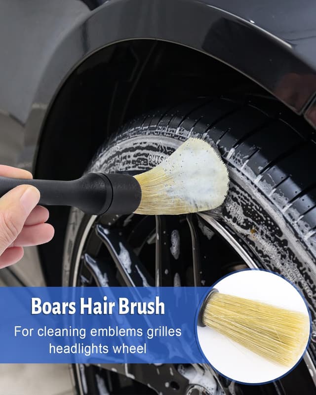 Detalle de Caianwin car cleaning brush set 5 piece