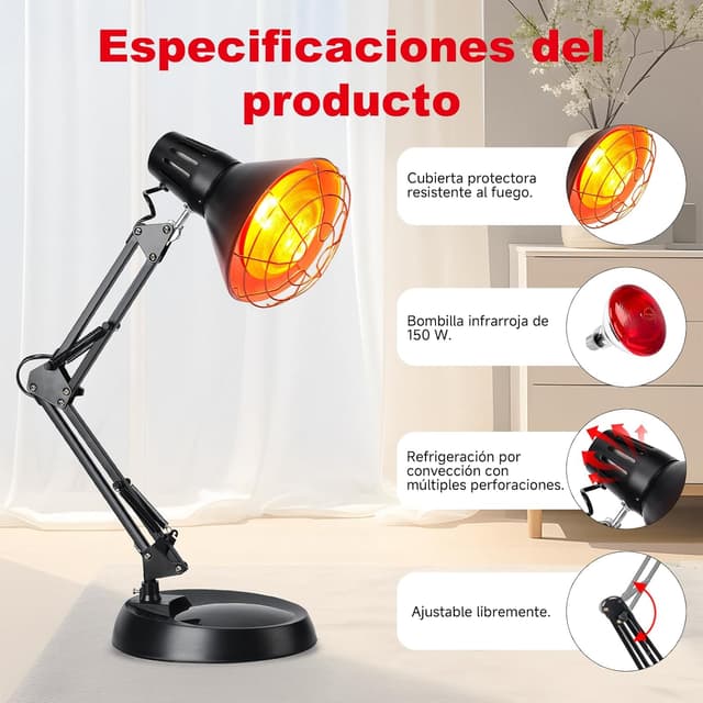 Detalle de Cozion Lámpara de Infrarrojos 150W luz roja