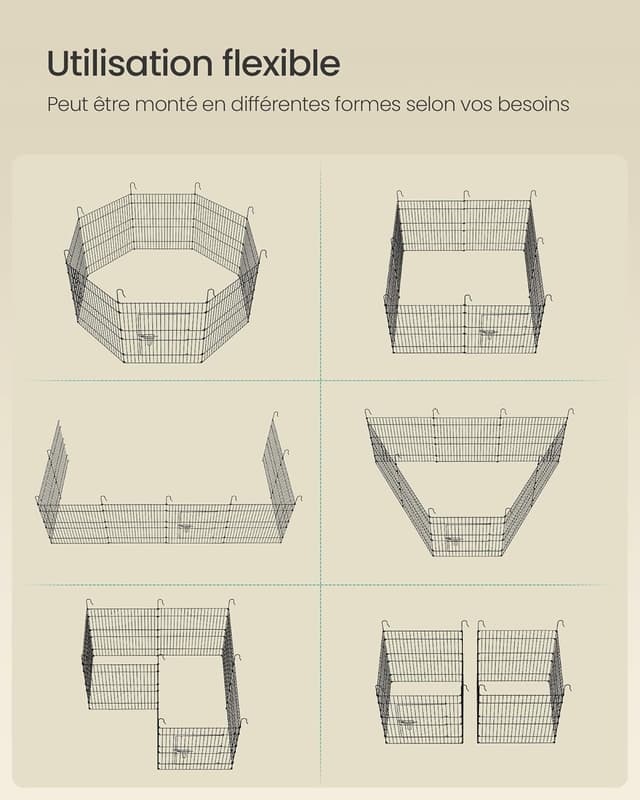 Thumbnail 6 de SONGMICS Enclos pour Petits Animaux 175 x 175 cm