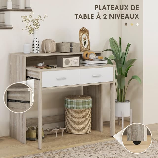 Detalle 1 de HOMCOM Table Console d'entrée 95l x 35P x 87H cm