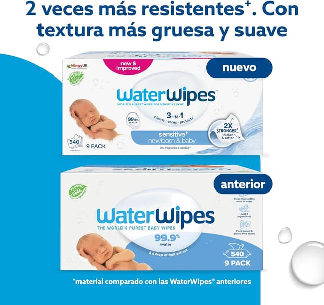 Thumbnail 2 de WaterWipes Sensitive+ 540 toallitas bebé