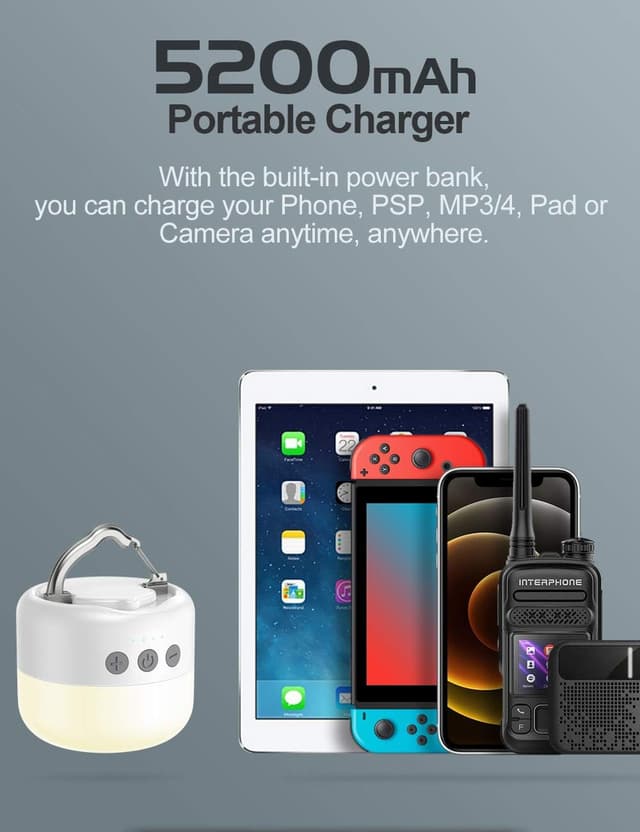 Detalle 1 de LED Campinglampe YFW mit 5200 mAh Akku