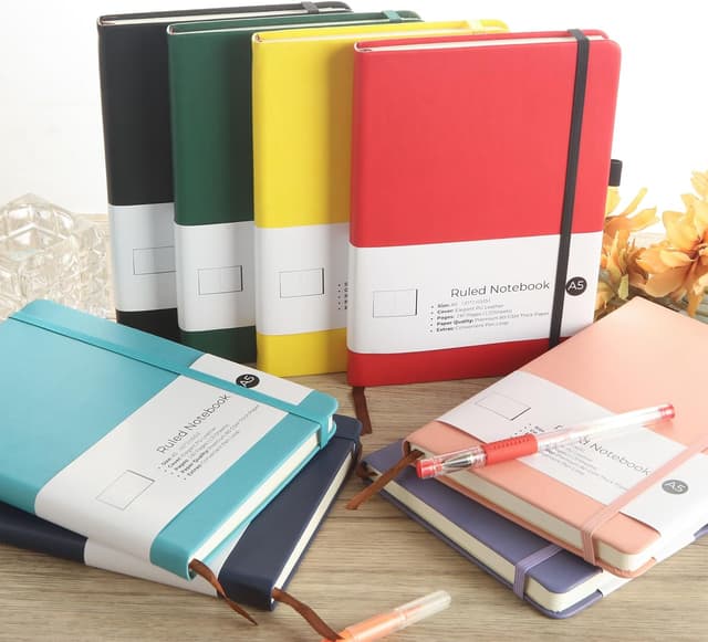 Detalle 2 de MIVIDE 8 Pack A5 Journal Notebook 240pp 📔