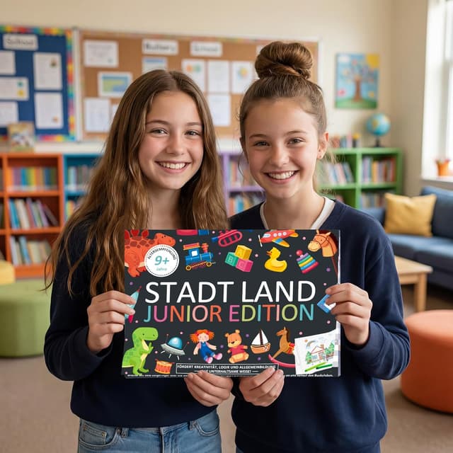 Detalle de Stadt Land Junior Edition PATRICHOR – Activity-Kartenspiel für Stadt & Land als Junior-Partyspiel