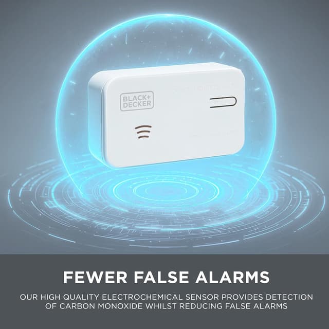 Detalle de Black+Decker Carbon Monoxide Detector 2 Pack with 10 Year Sealed Lithium Battery (Easy to install)