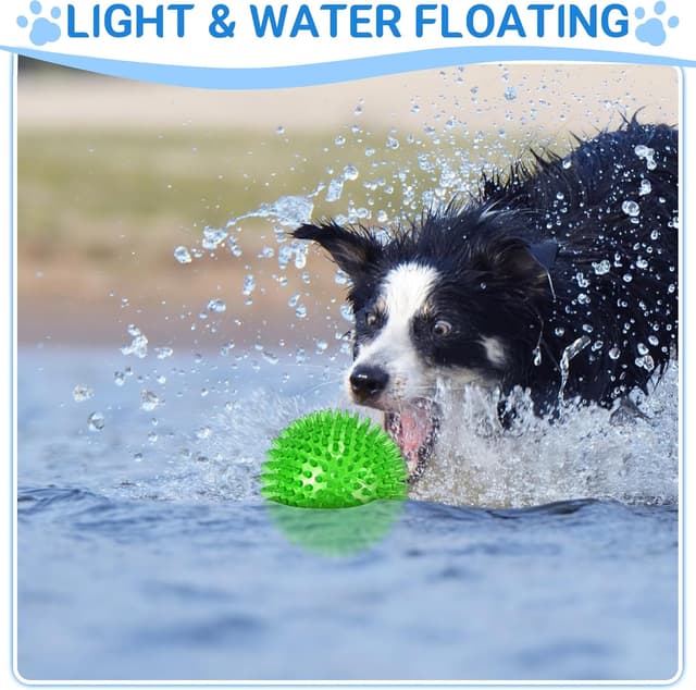 Thumbnail 5 de LECHONG 4-Pack Large Squeaky Dog Balls