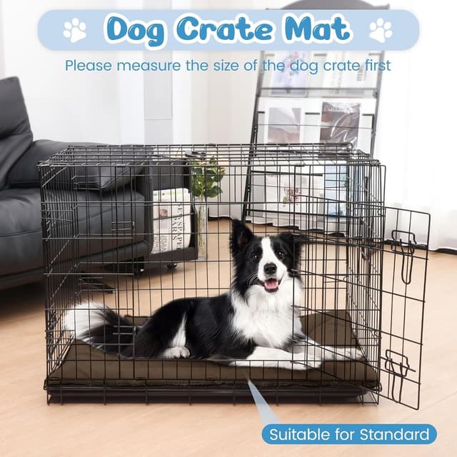 Detalle 2 de BaoDan Cuccia Cane Interno Taglia Grande 106x71 cm con base antiscivolo, cuscino morbido lavabile (marrone)