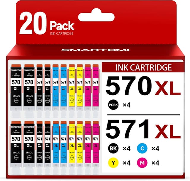Detalle de 570 / 571 Druckerpatronen kompatibel (PGI-570 XL & CLI-571 XL) im 20er-Pack für Canon Pixma