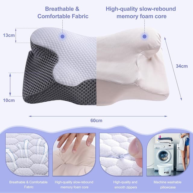 Thumbnail 5 de YunNasi Almohada Ergonómica Cervical Viscoelástica para Dormir 😴