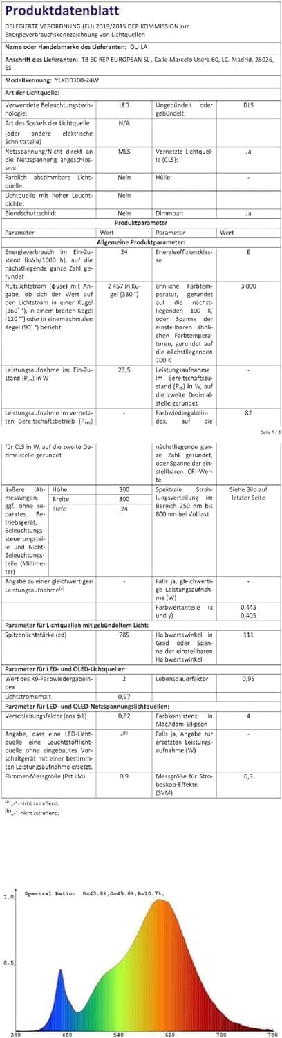 Thumbnail 6 de OUILA Plafoniera LED da soffitto 24W rotonda Ø30 cm 3000K, IP44