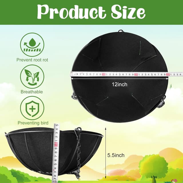 Detalle de GIONAR felt planter liner 30 cm, 6 pack