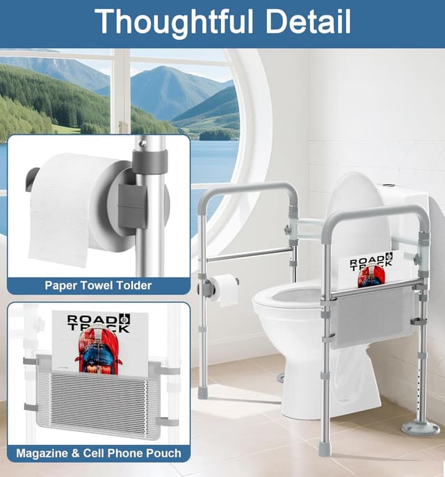 Thumbnail 5 de HOMLAND Toilet Safety Rails 350 lb foldable 🚽