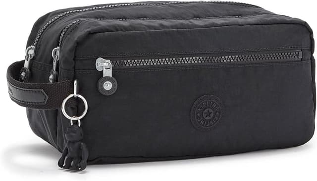 Detalle 2 de Kipling Agot Neceser Mediano, Viaje Esencial 🧳 Negra