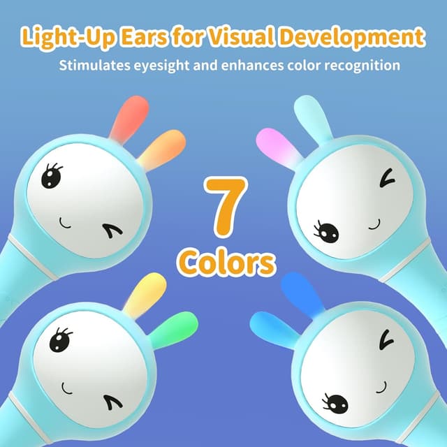 Detalle 1 de alilo Smarty Bunny Baby Rattle, 4 Modes