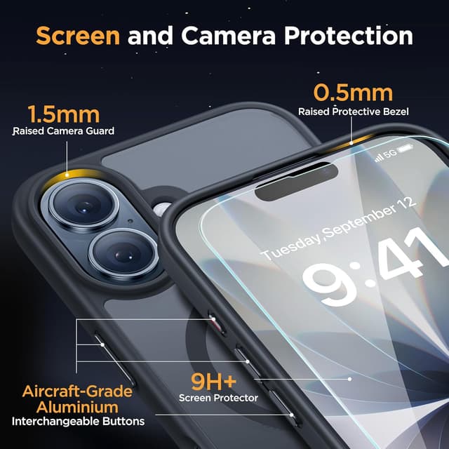 Thumbnail 5 de Miracase iPhone 17 Case with MagSafe 9H+ Screen Protector 🛡