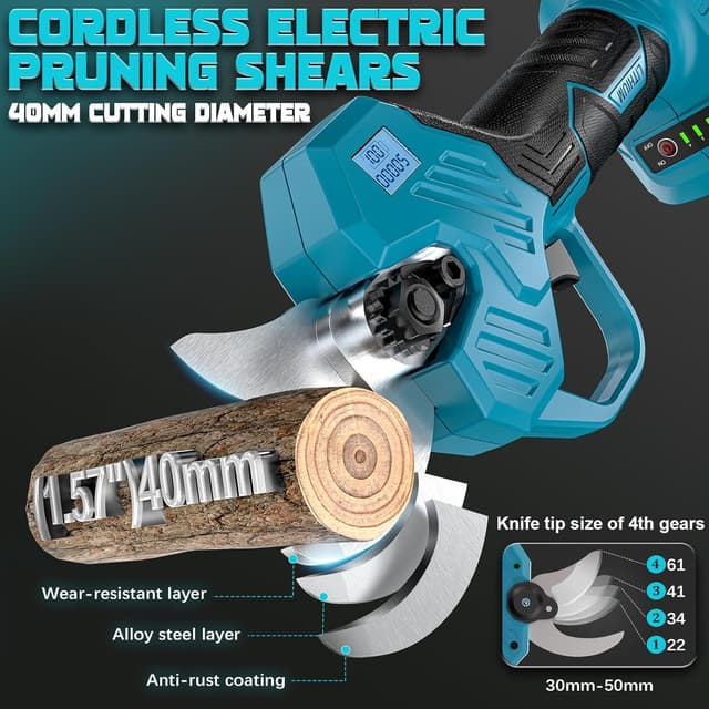 Detalle 1 de Ecarke Akku-Astschere 40 mm Schnittdurchmesser