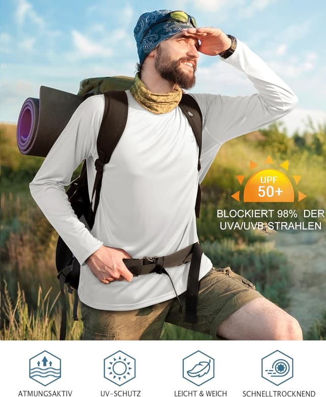 Detalle de UV-Schutz Shirt UPF 50+ für Herren