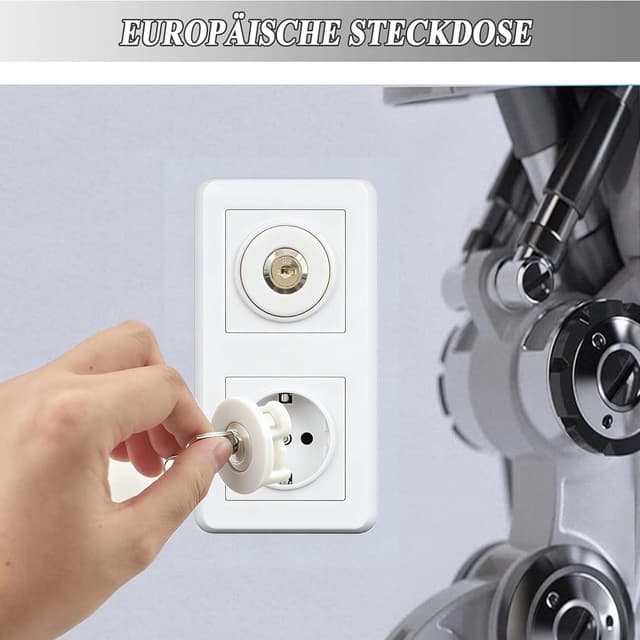 Thumbnail 1 de SEPOX 2 Stück Steckdosenschloss Weiß 🔒