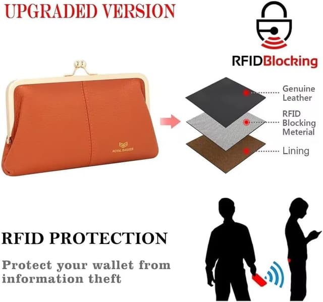 Thumbnail 1 de Royal Bagger 1468 RFID Kiss Lock Wallet 20cm