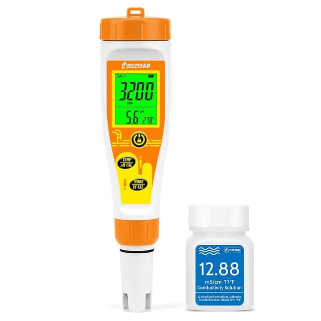 Thumbnail 6 de UIUZMAR Misuratore pH e Salinità 5 in 1 per piscine, acquari e idroponica (pH/EC/TDS/Temp)