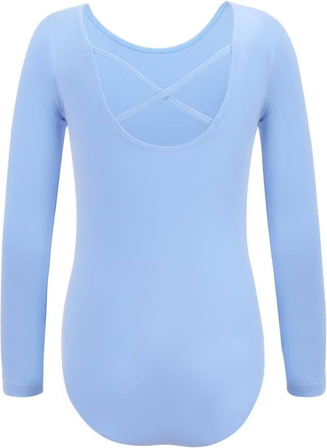 Detalle de Bezioner Ballet Leotard for Girls – Long Sleeve Gymnastics & Dance Outfit (88% nylon, 12% spandex)