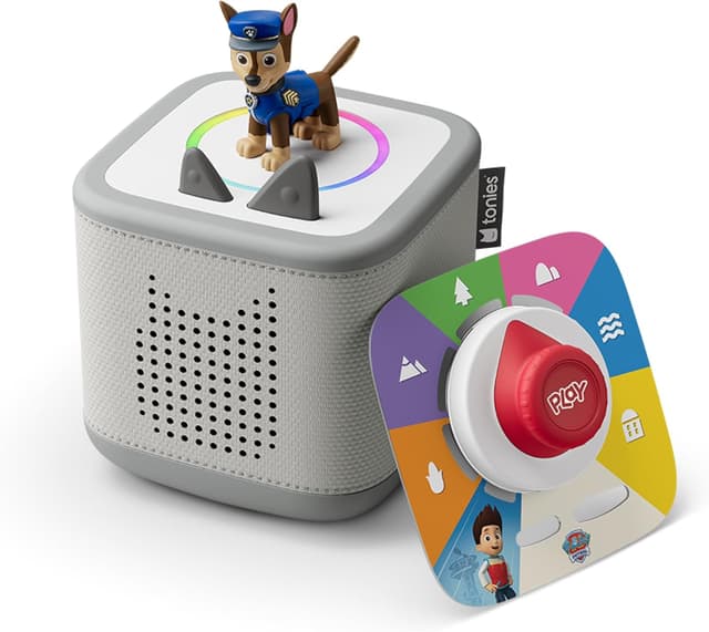 Detalle de Toniebox 2 Moon Grey Play Set with PAW Patrol Chase Tonie and Tonieplay Controller (ages 3+)