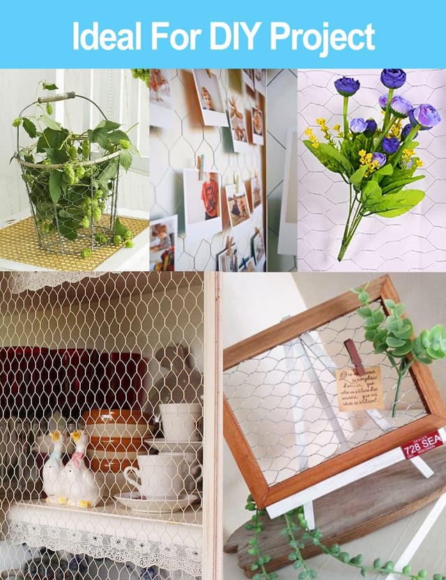 Detalle de TOYPOPOR Chicken Wire 16''x49ft galvanised hexagonal fencing mesh for outdoor plant protection