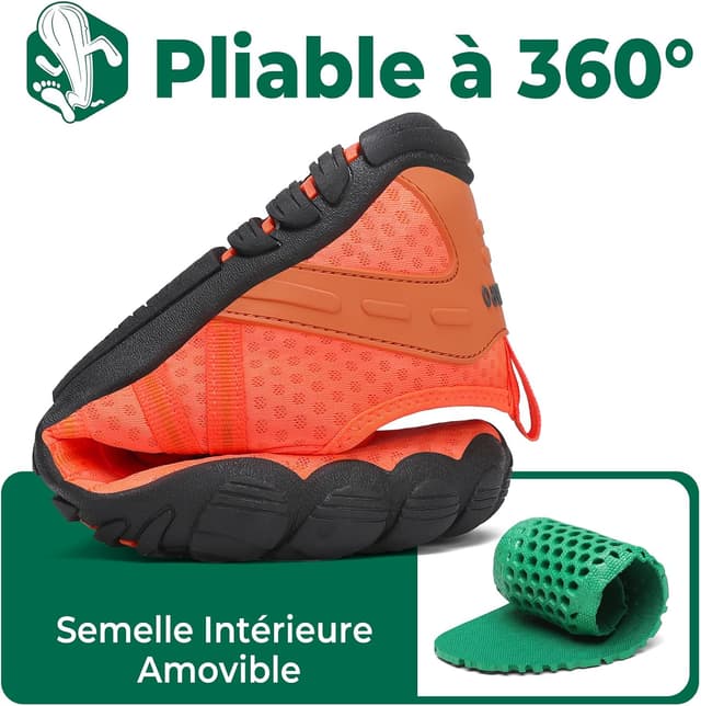 Detalle de SAGUARO Chaussures aquatiques barefoot à séchage rapide pour femmes et hommes (GR.36-48)