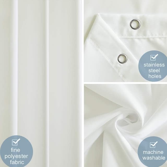 Thumbnail 2 de Furlinic Rideau de douche polyester 200x200 cm