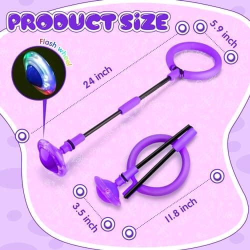 Detalle 2 de chimoo Bola de salto de tobillo plegable con anillo intermitente para niños