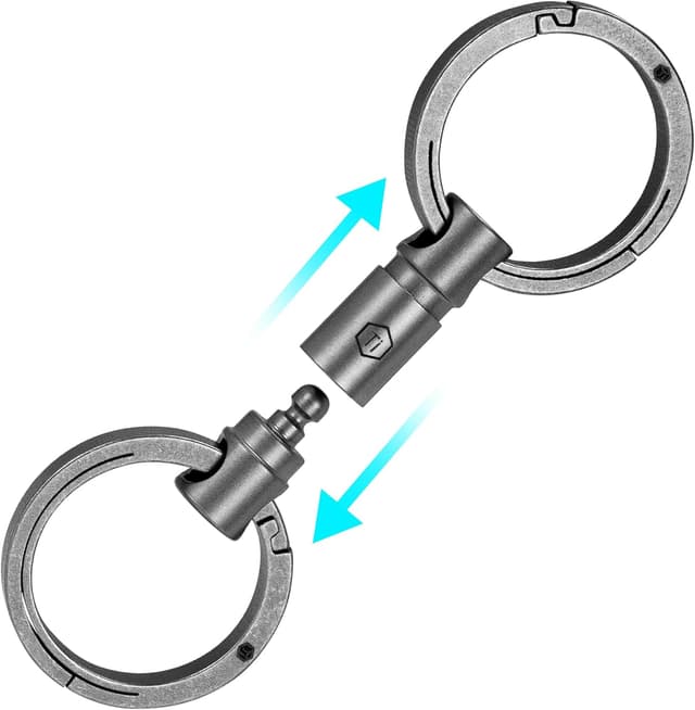 Detalle de KeyUnity key ring connector 360° swivel