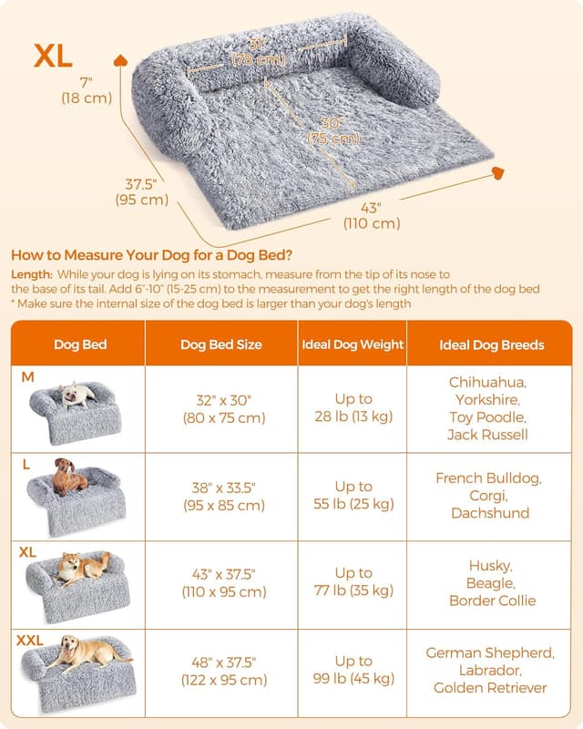 Thumbnail 5 de Feandrea FluffyHug XL calming dog bed 110×95×18 cm