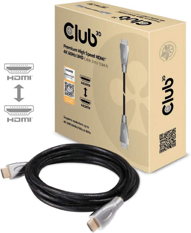 Detalle de Club 3D Mini‑HDMI-zu‑HDMI 2.0 Kabel (1 m) für 4K@60 Hz – vergoldete Kontakte, 18 GBit/s