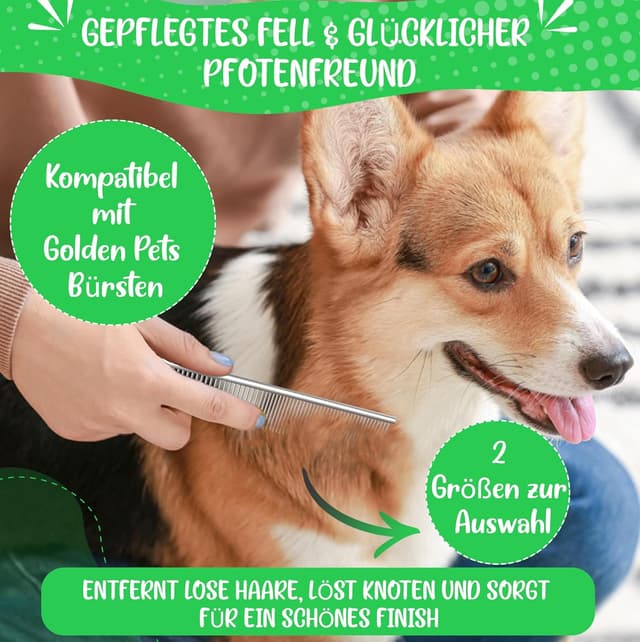 Thumbnail 1 de Golden Pets Profi Hundekamm Größe S
