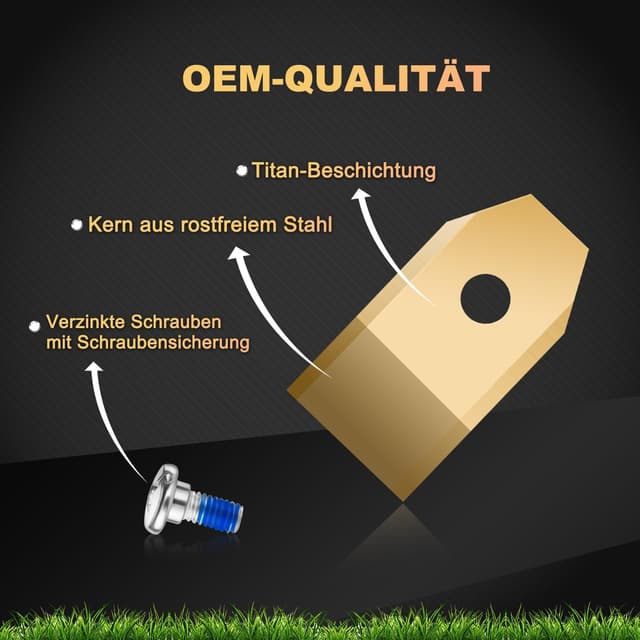 Detalle de 36 Ersatzklingen für Segway Navimow (i-Serie, H-Serie, X-Serie) inkl. Schrauben mit Gewindesicherung