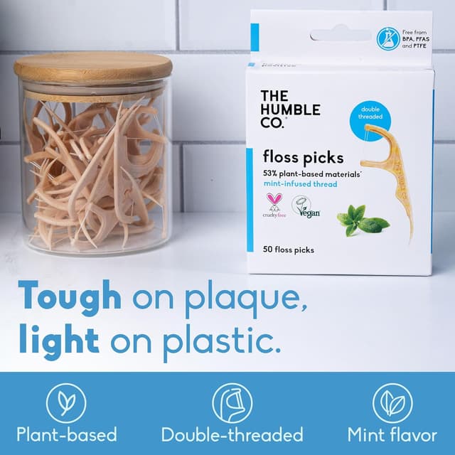 Detalle 2 de The Humble Co Dental Floss Picks 200 🪥
